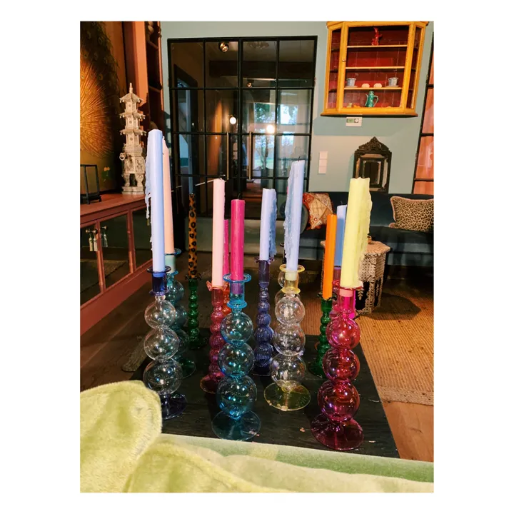 Anna + Nina Bougeoir Olympia en verre | Rose