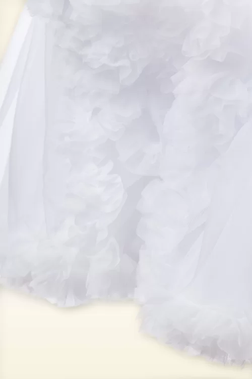 Topvintage Boutique Collection The Penelope petticoat in stralend wit