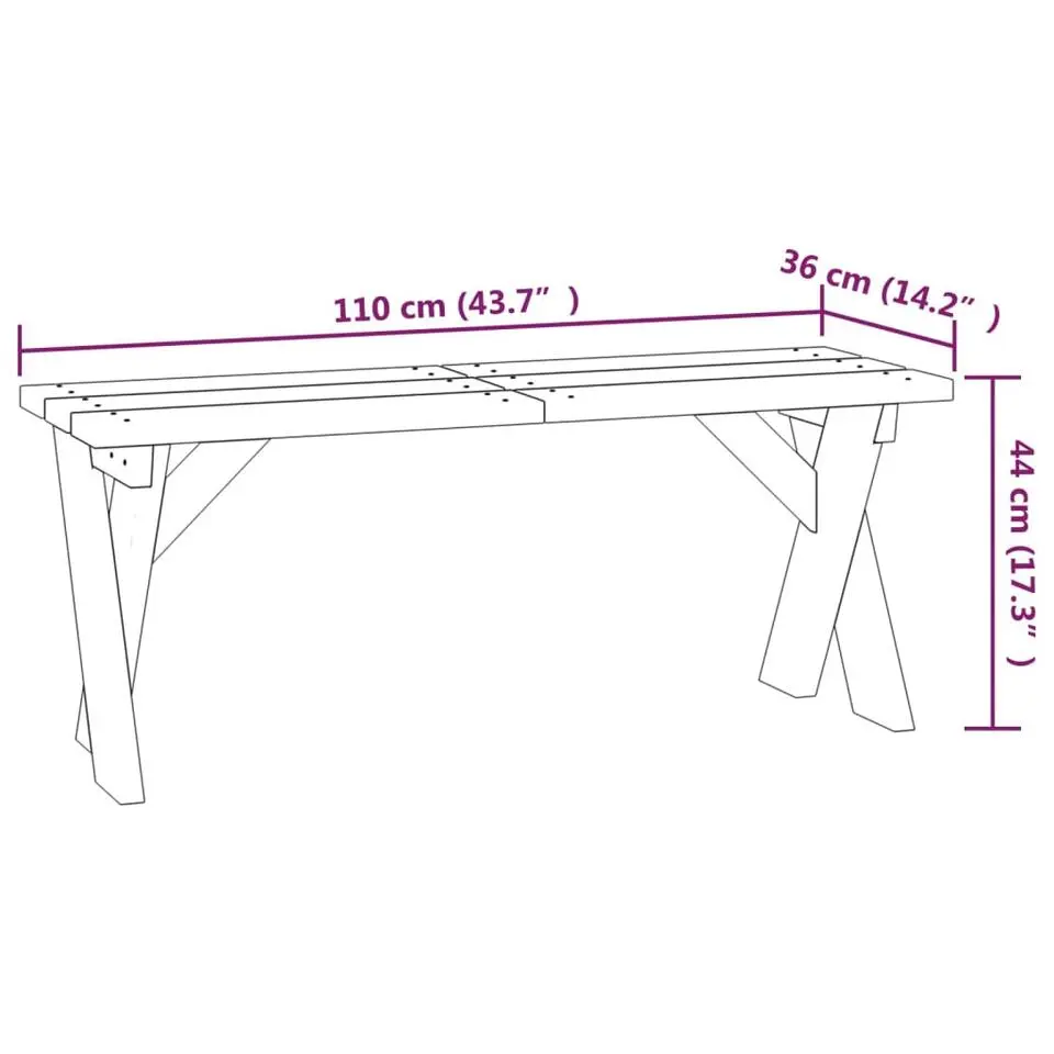 vidaXL - Tuinbank - Grenenhout grenenhout - 110 cm