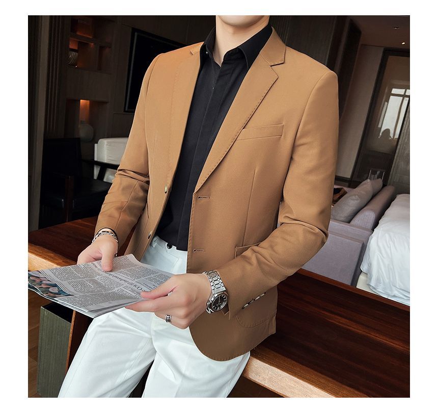 Deepwood - Effen enkelrijs blazer