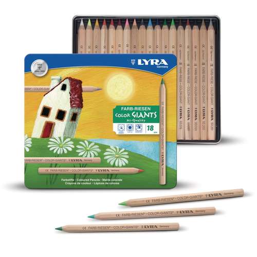 LYRA Farb-Riesen® Dickkern-Farbstifte, natur