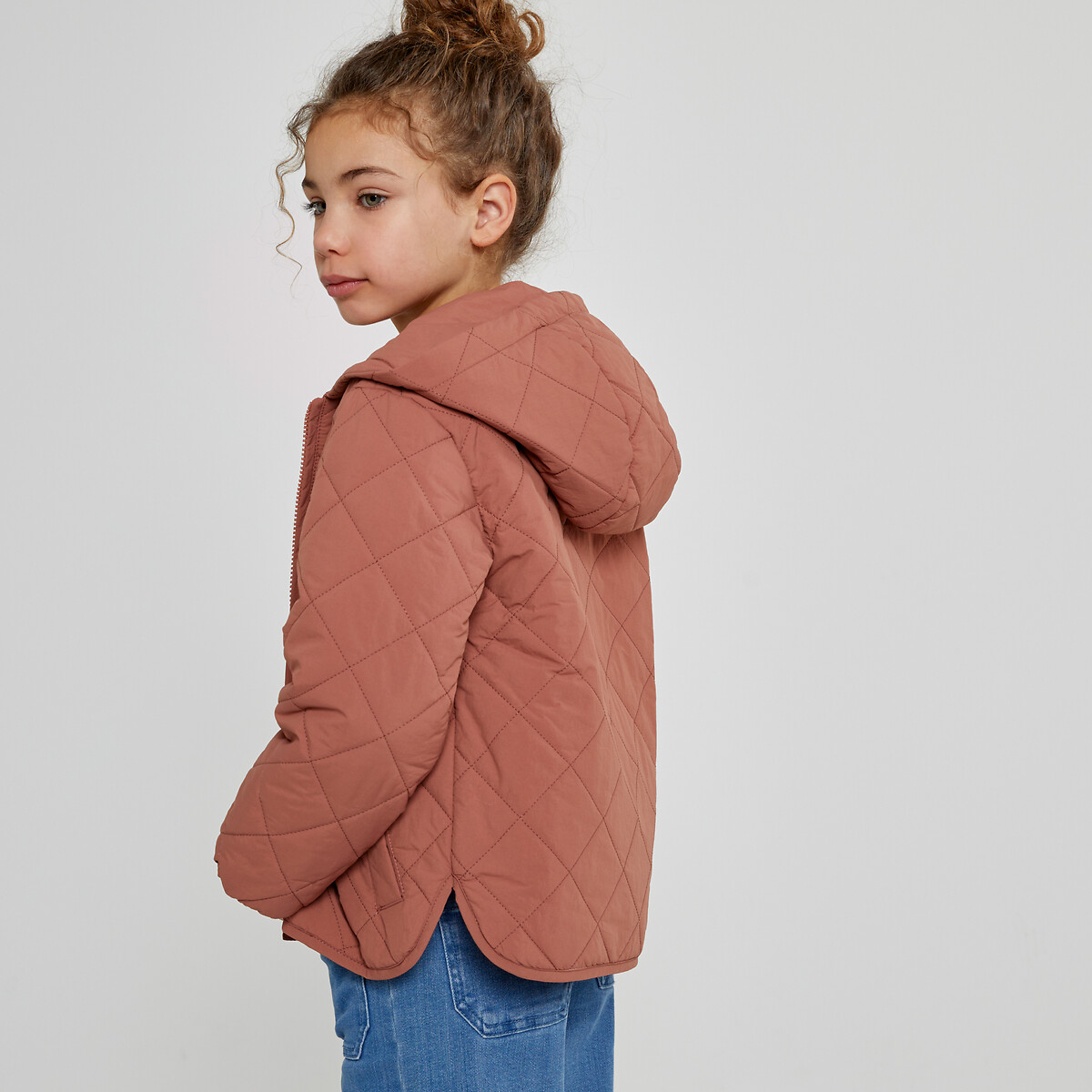 COLEÇÕES LA REDOUTE<br>Jaqueta leve de plumas com capuz