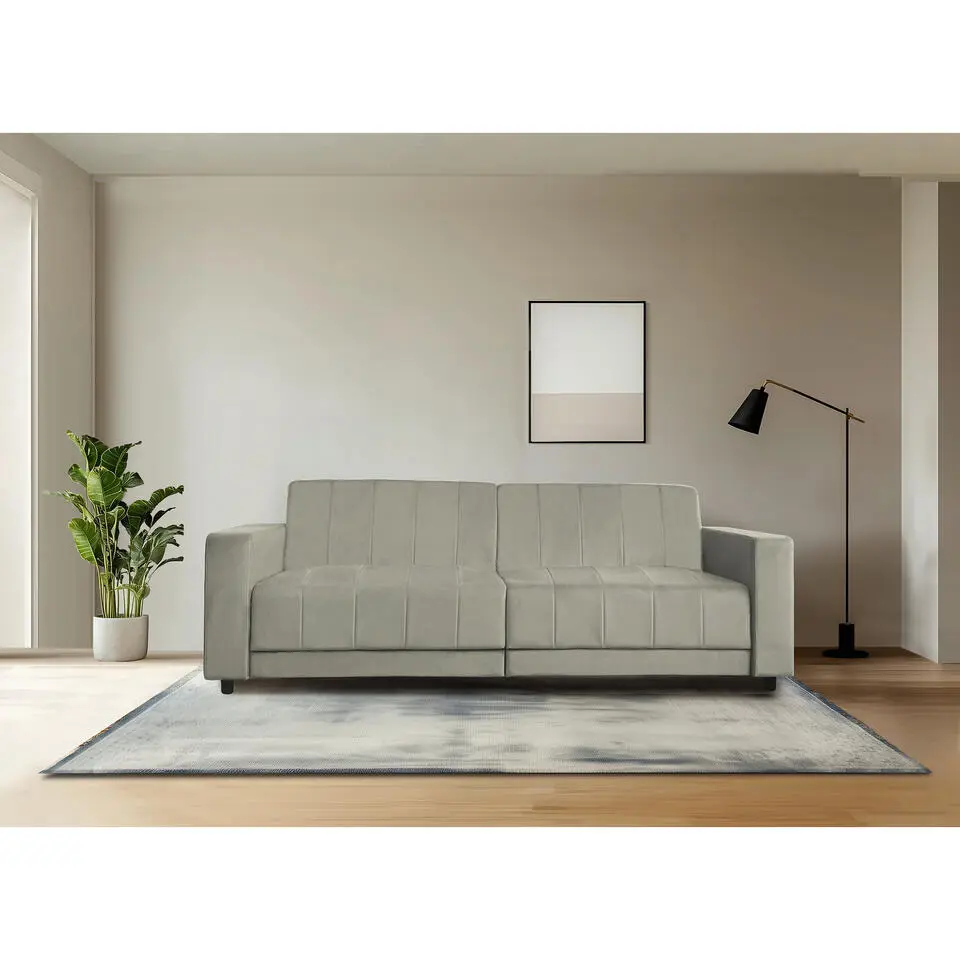 Allie II - Slaapbank 3-zits in taupe fluweel