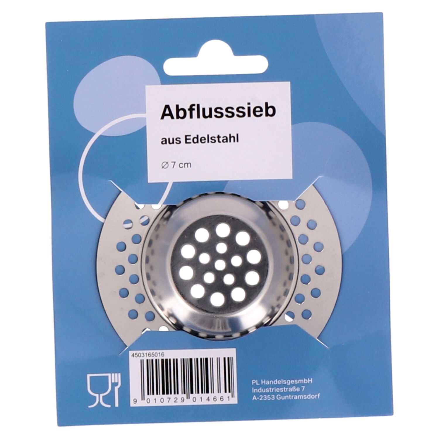 Abflusssieb Ø7cm, Edelstahl
