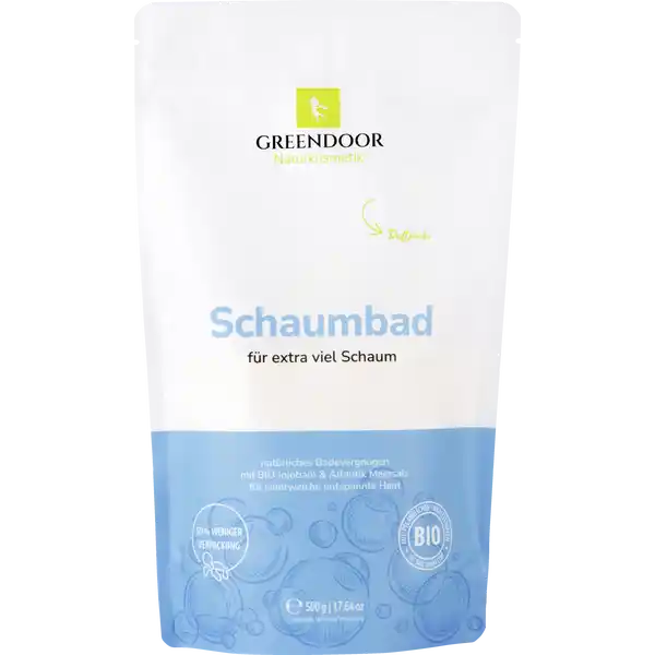 Schaumbad mit Bio Jojobaöl und Atlantik Meersalz