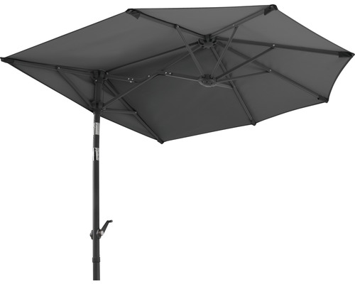 Schneider Salerno Mezza parasol, 150 x 150 cm, antraciet