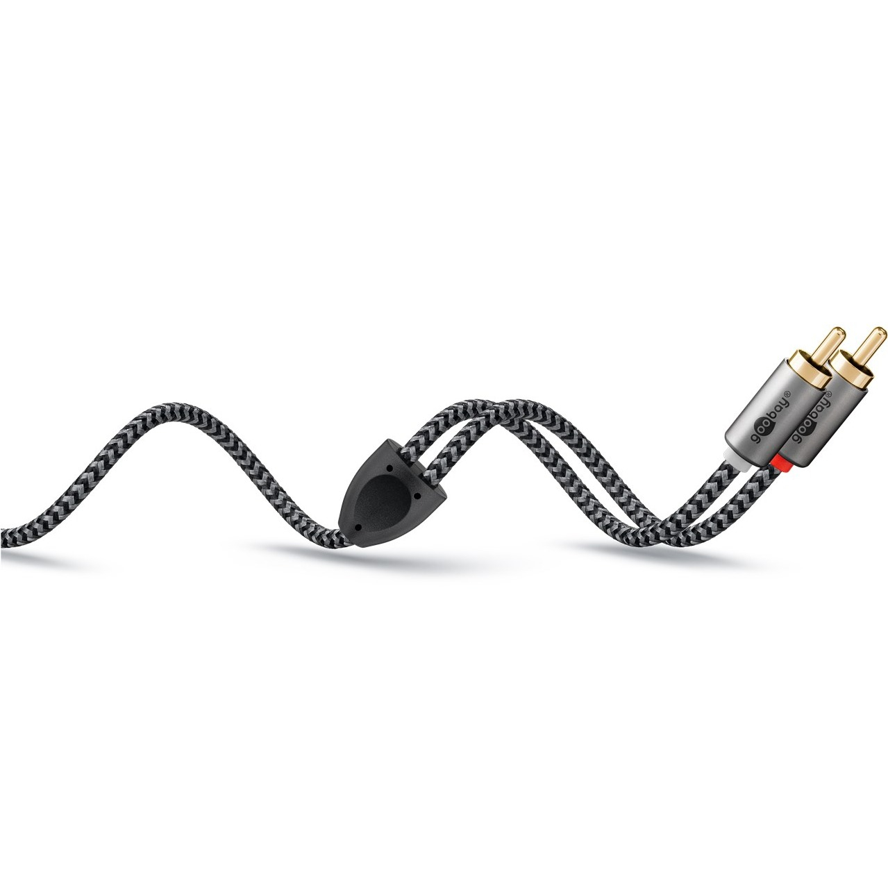 (5m) 3.5mm Audio Adapterkabel AUX zu Stereo-Cinch-Stecker (65290) - Sharkskin Grey