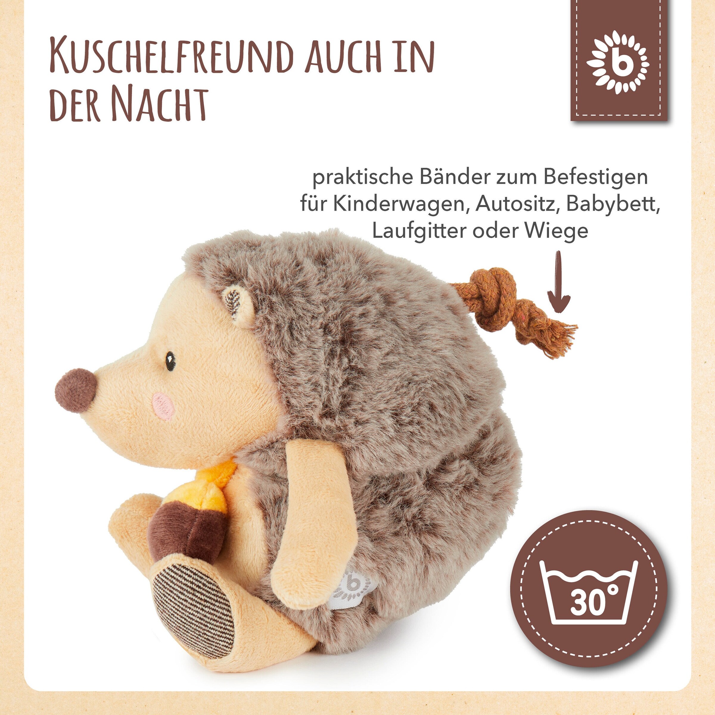 Bieco Musikspieluhr Igel - ab Geburt Braun