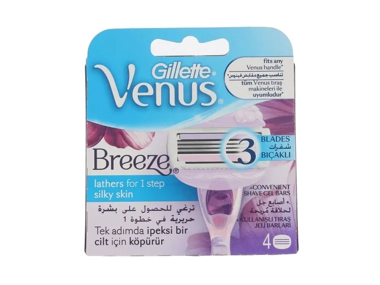 Gillette Venus Breeze - Genopfyldelig barberklingepatron - hun - 3 klinger - 1.9 g (pakke med 4)
