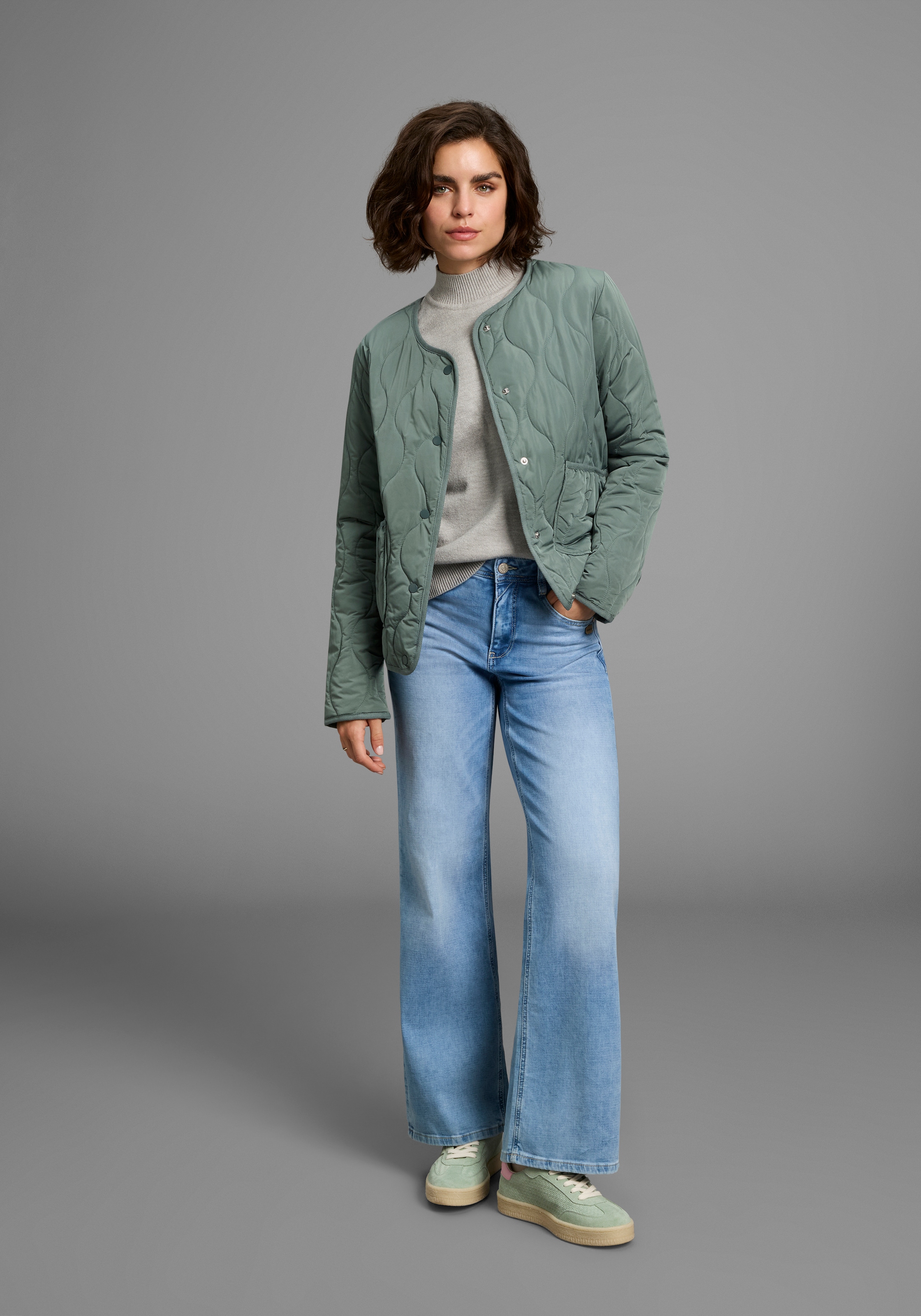 Laura Scott Strickpullover , kuscheliger Winterstrick im Basic Shape mit Stehkragen