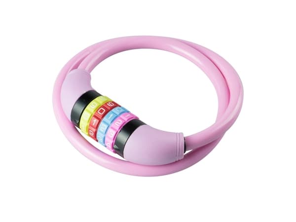 BURG-WÄCHTER 210 C 65 KIDS, Kabellås, Rosa, Plast, Silikon, Stål, Stål, Silikon, Stål