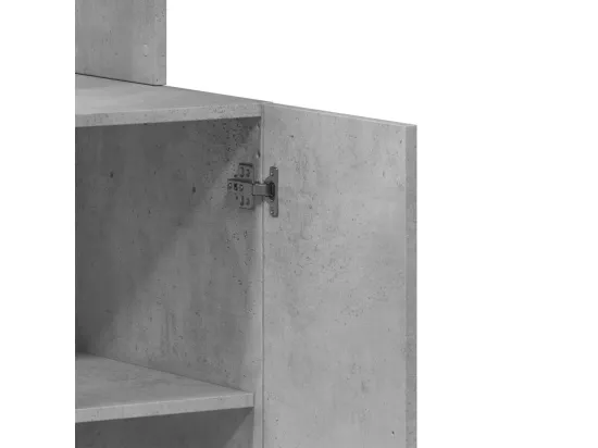Armoire de cuisine gris béton 60x50x180 cm bois d'ingénierie