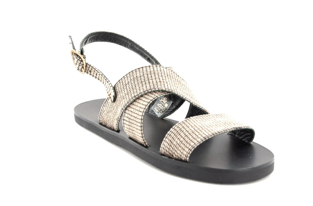 ANCIENT GREEK SANDAL - SAND MILTOS BLACK