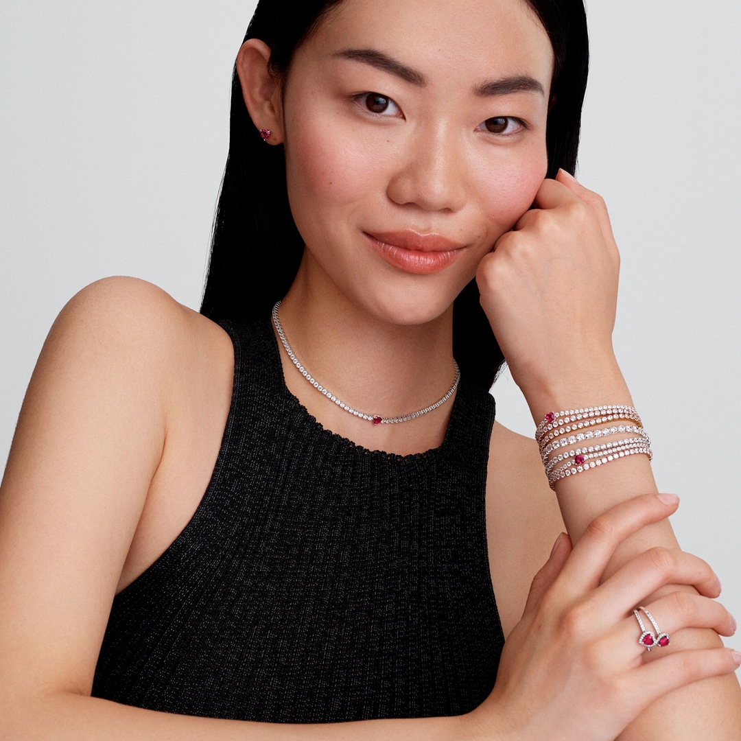 Pandora Timeless Strahlenkranz Herz Choker 925 Silber
