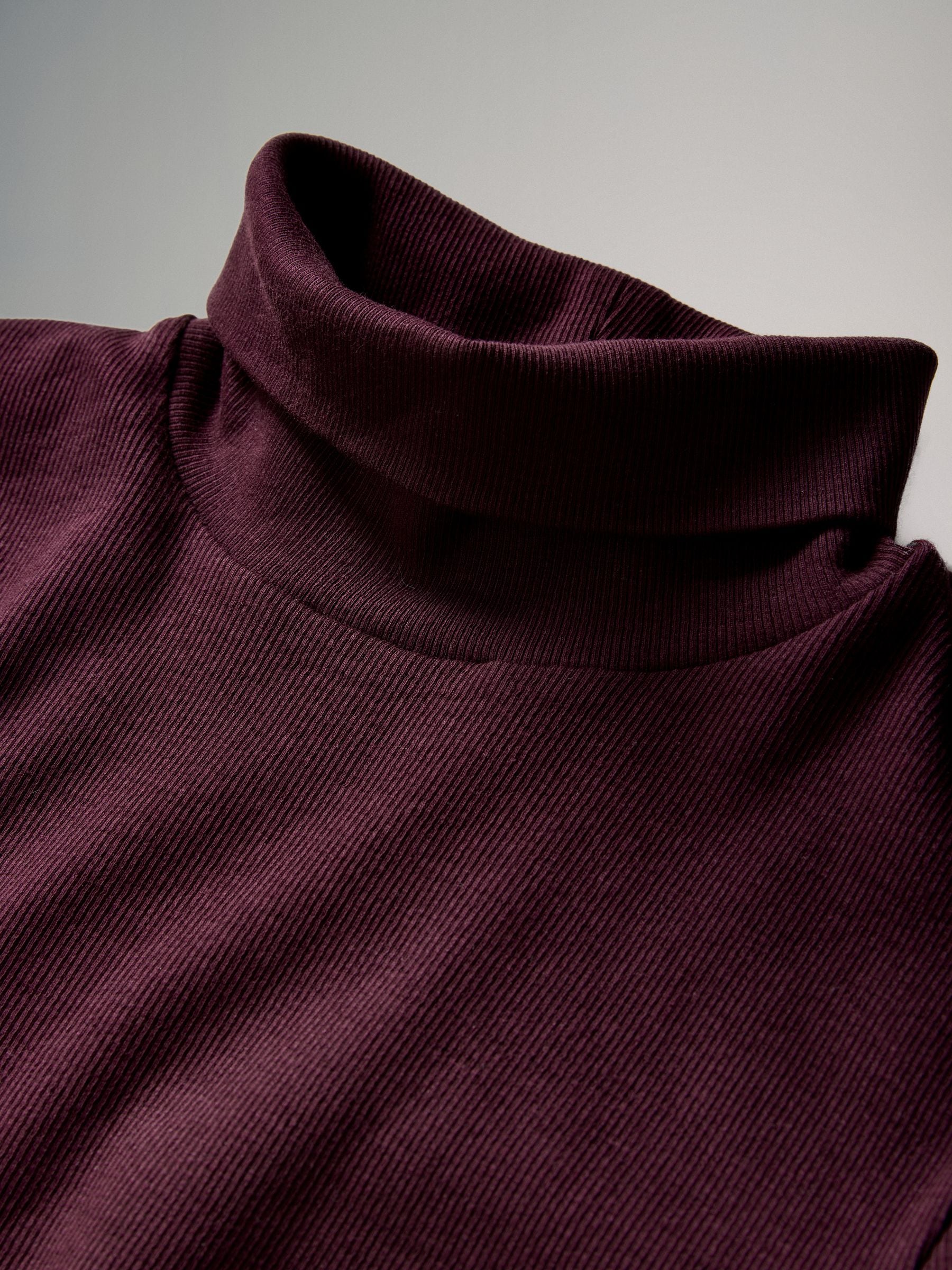 The Set 4 Pack Ribbed Roll Neck Long Sleeve T-Shirts