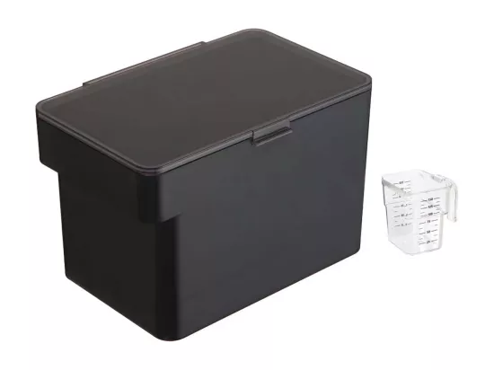Boite à croquettes en plastique avec verre doseur Pet