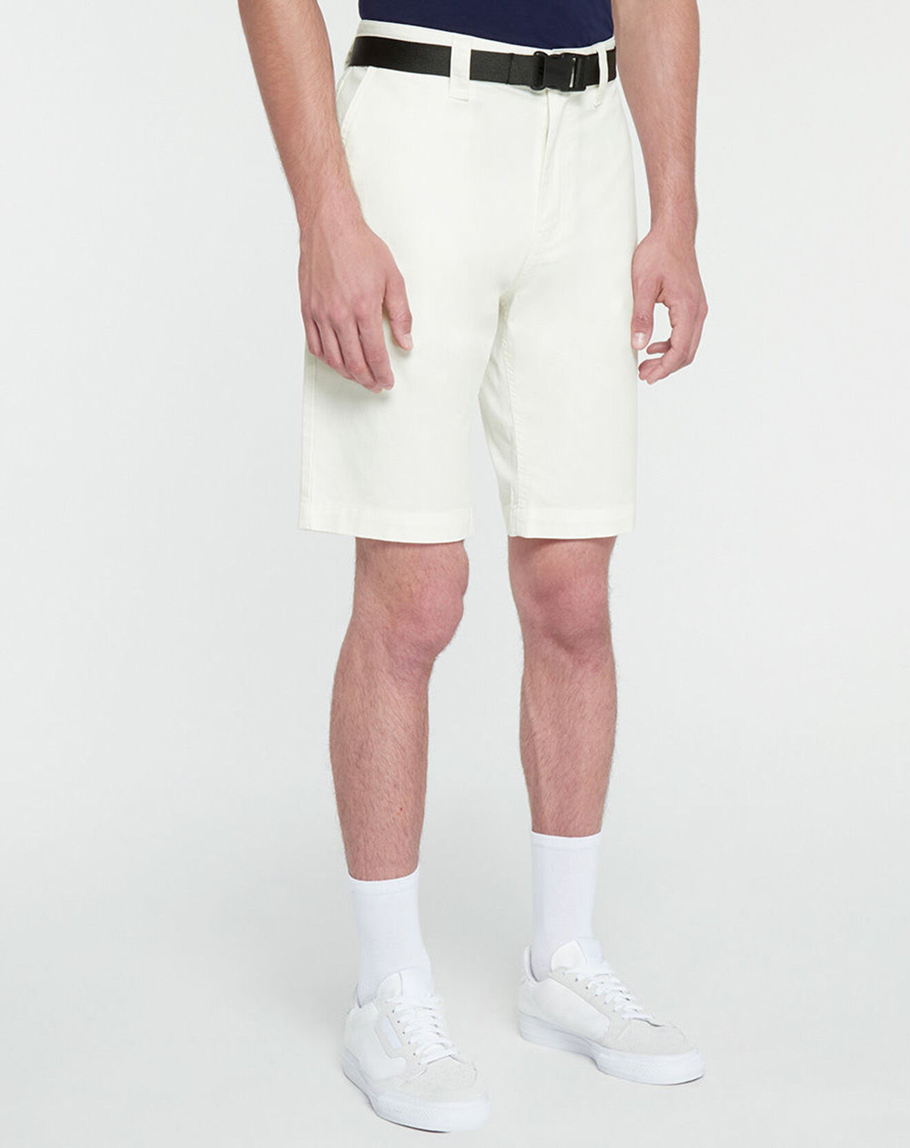 Tommy Jeans Short 100% Coton Biologique Ethan Rlx blanc