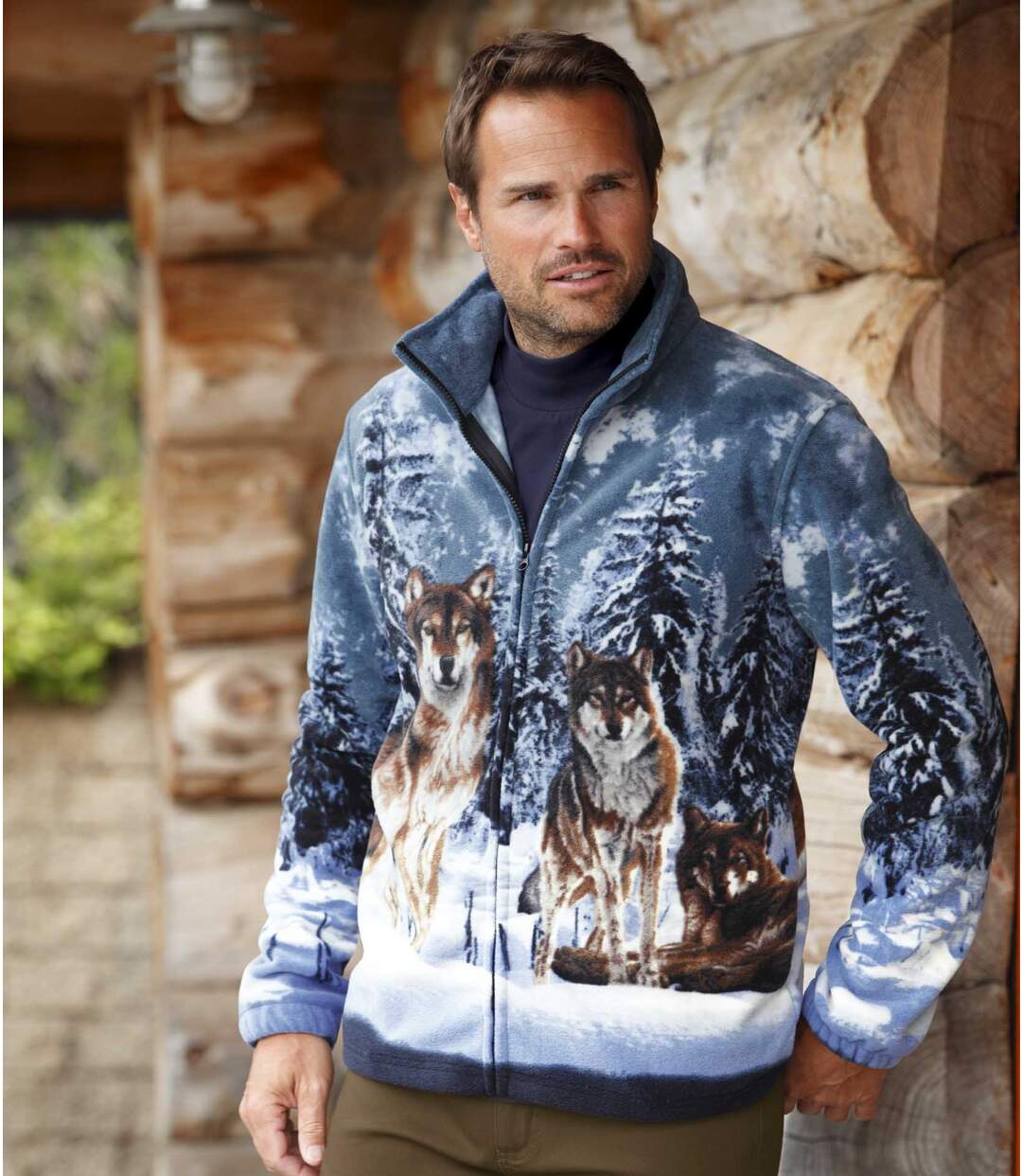 Veste Polaire Motifs Loups