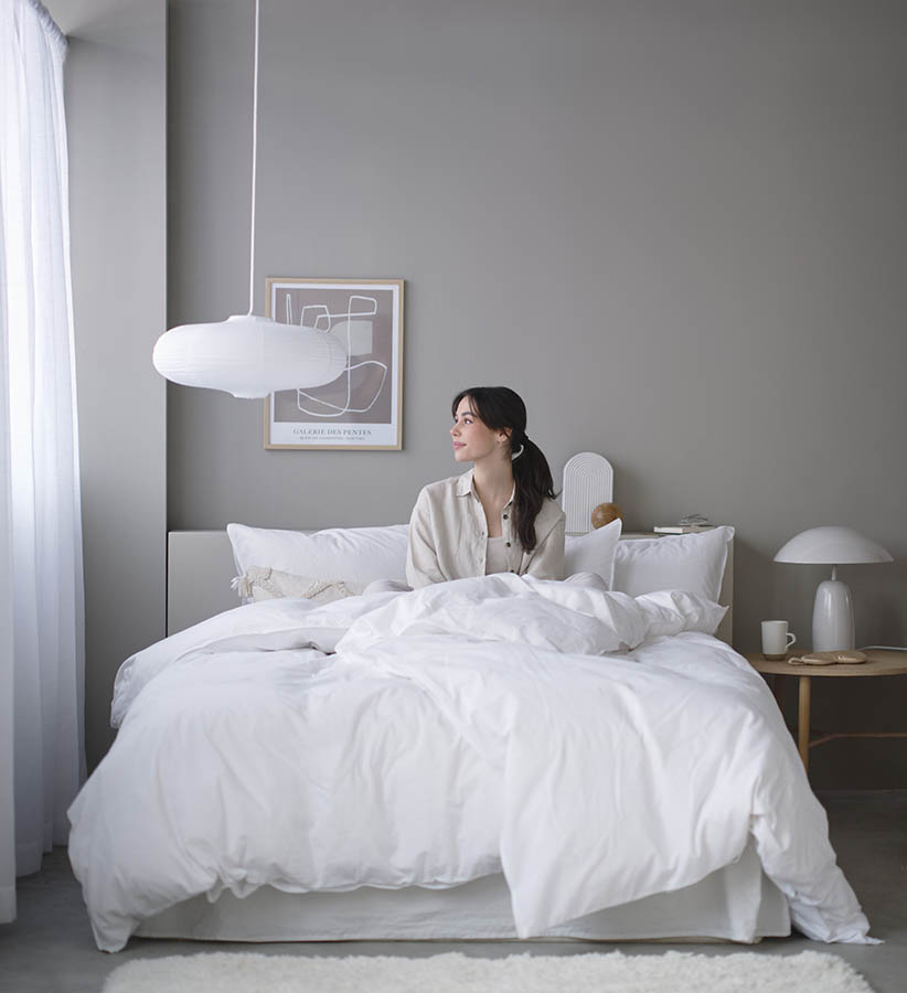 Plain cotton bomullsengesett 140x200 hvit