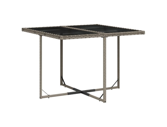 VIDAXL - Ensemble table et chaises Ensemble à manger de jardin 5 pcs coussins gris résine tress...