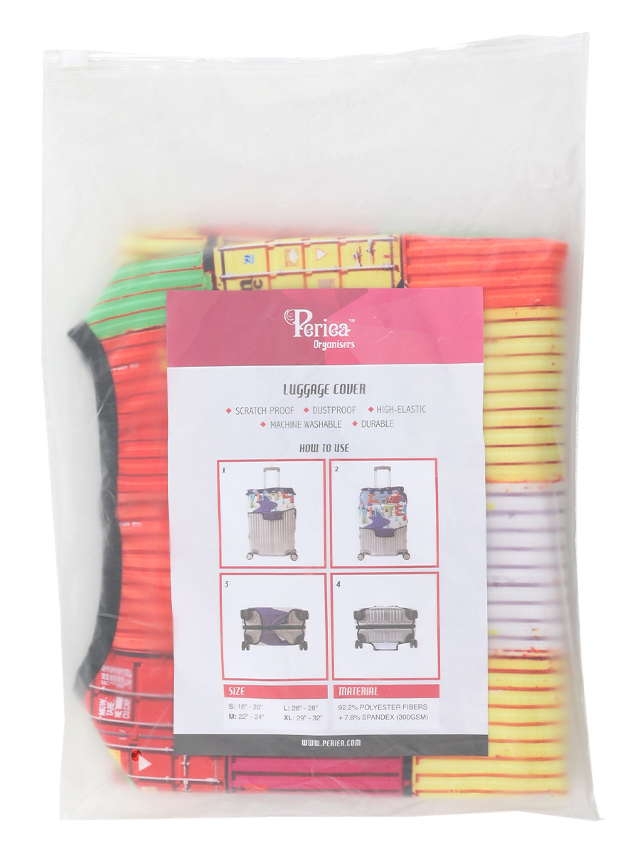 Housse de valise Periea Colourful Squares S