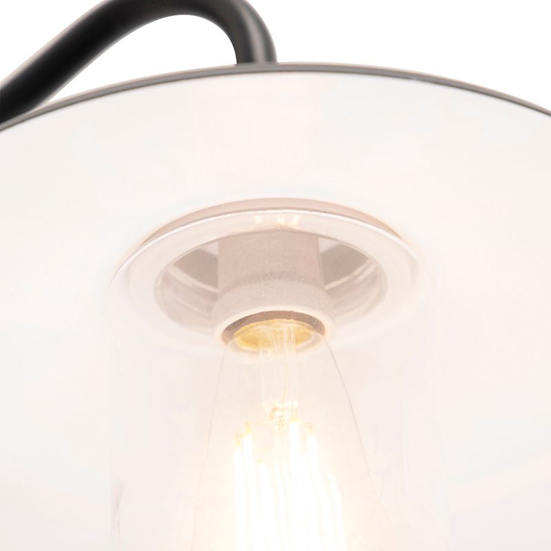 Smart landelijke wandlamp antraciet IP44 incl. wifi E27 - Kansas