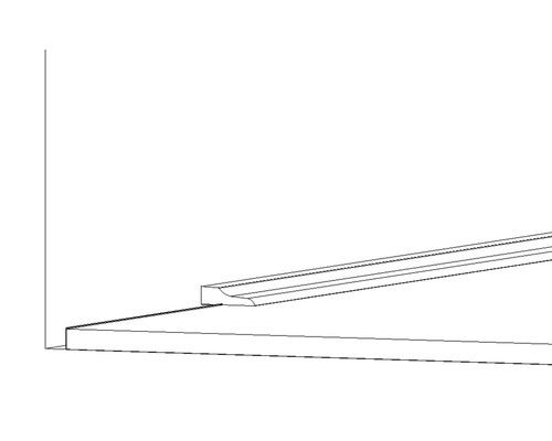 Plint sparren/grenen ruw rond knoestvrij 7 x 23 x 2000 mm