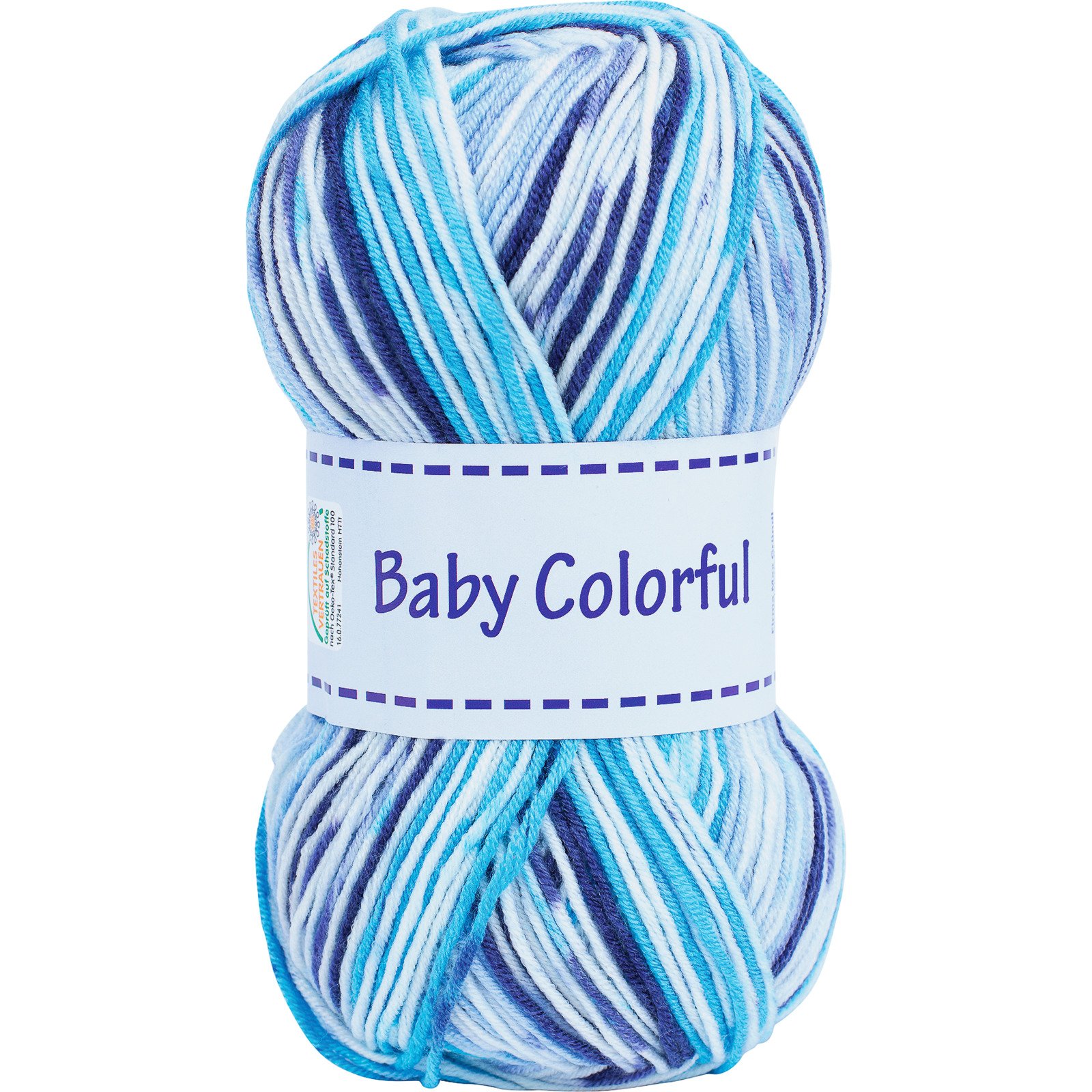 Garn BU 100 gr. türkis/blau multicolor