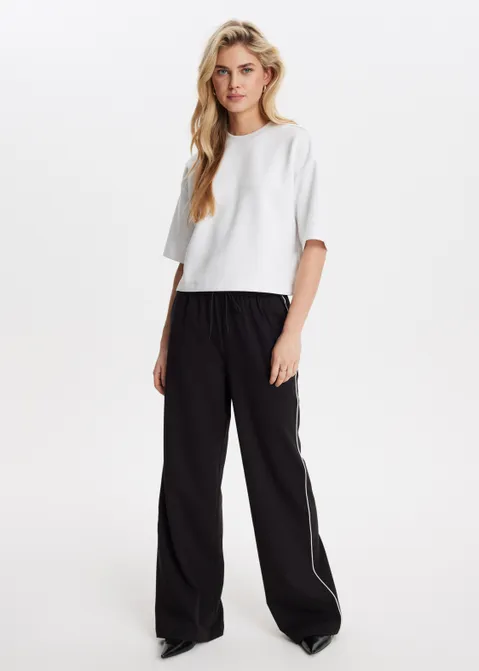 Scuba cropped t-shirt wit (WIT)
