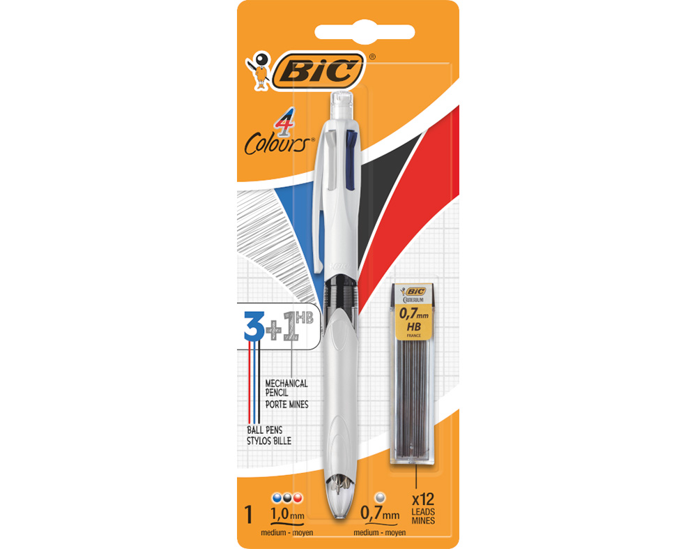 CONJUNTO DE ESFEROGRÁFICA BIC COM LAPISEIRA E MINAS