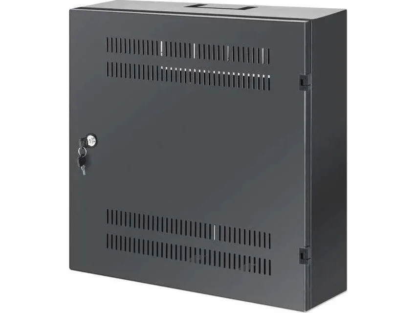 Intellinet 713689, Vægmonteret stativ, 2U/4U, 60 kg, Nøglelås, 8,5 kg, Sort