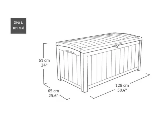 Coffre de jardin multifonction en résine ResiBox Garden