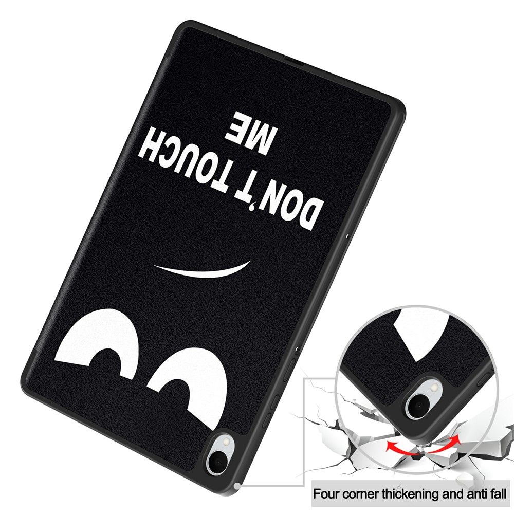 Samsung Galaxy Tab S11 Leder Tasche Smart Cover Schutzhülle   S-Pen Halterung - Don't Touch Me