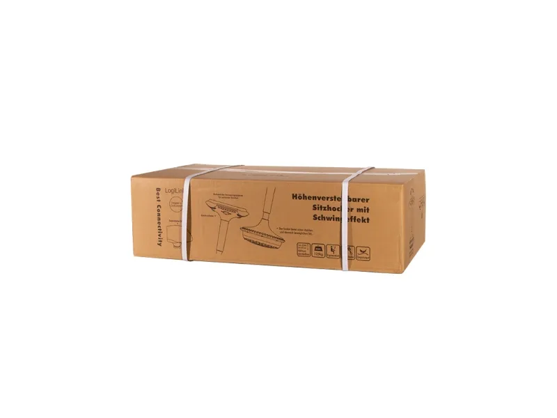 LogiLink EO0011, Polstret sæde, Sort, Stof, Metal, Sort, 24 cm
