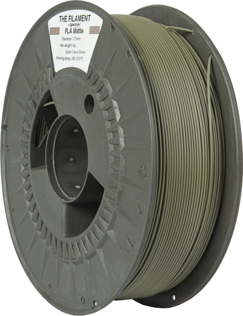 The Filament  PLA Matte Camo Green, 1,75 mm / 1000 g    Mattes PLA für funktionale & dekorative Anwendungen in Camo Green