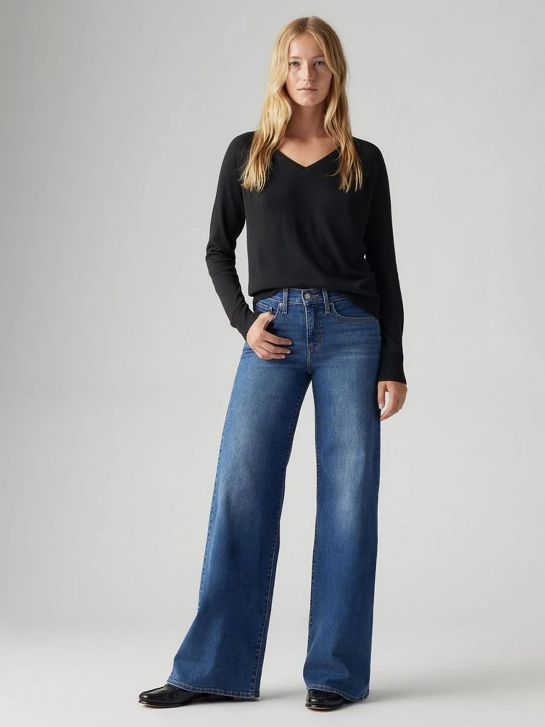 Slim meisje - Levi's® 318 Shaping jeans met wijde pijpen