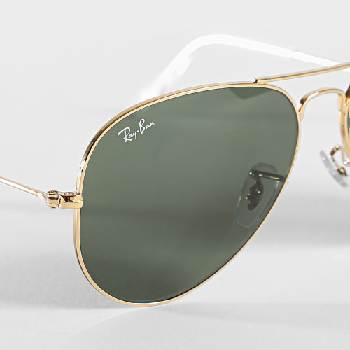 Lunettes De Soleil Aviator Large Metal RB3025 Bleu Vert