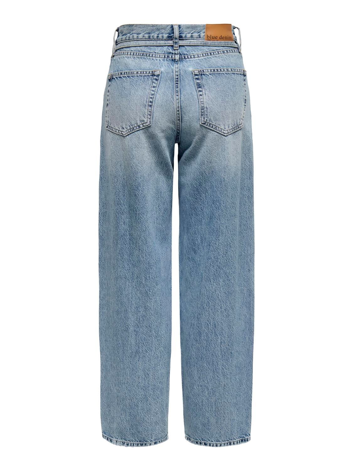ONLGIANNA Mittlere Taille Ballon Schnitt Jeans Light Blue Denim