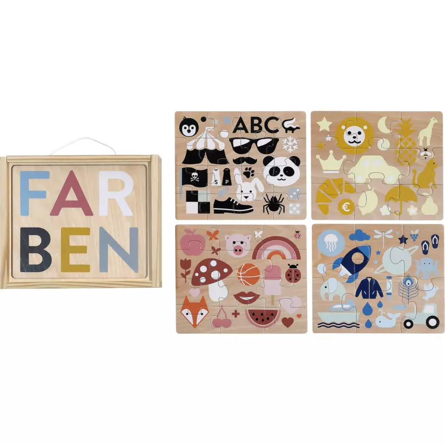KINDSGUT Holz-Puzzleset Farben
