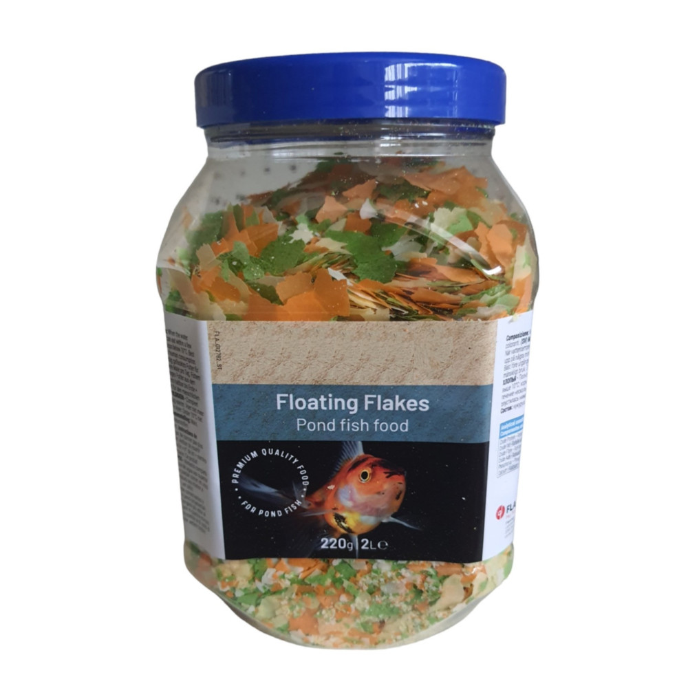 Nourriture poisson d'étang en flocons 2 litres soit 220g