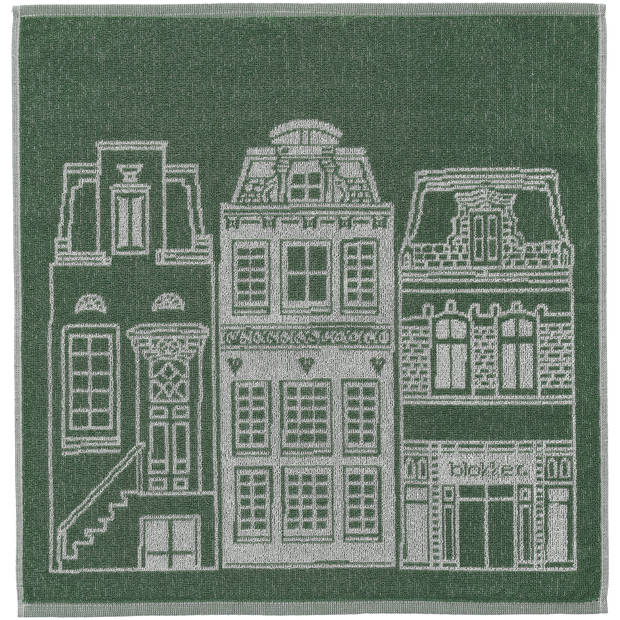 Blokker Keukendoek Huisjes - Groen