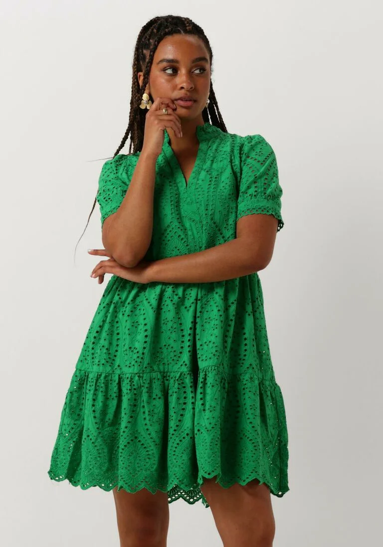 Y.A.S. groene y.a.s. mini jurk yasholi ss dress s.