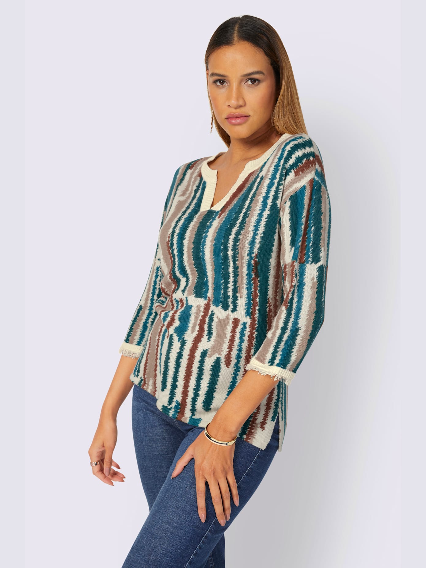 Pull à col montant mélange de viscose doux
