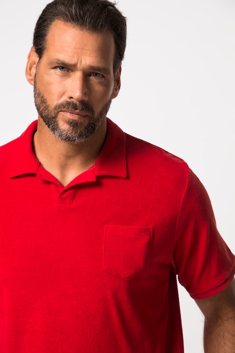 Poloshirt, Halbarm, Frottee, Cuba-Kragen