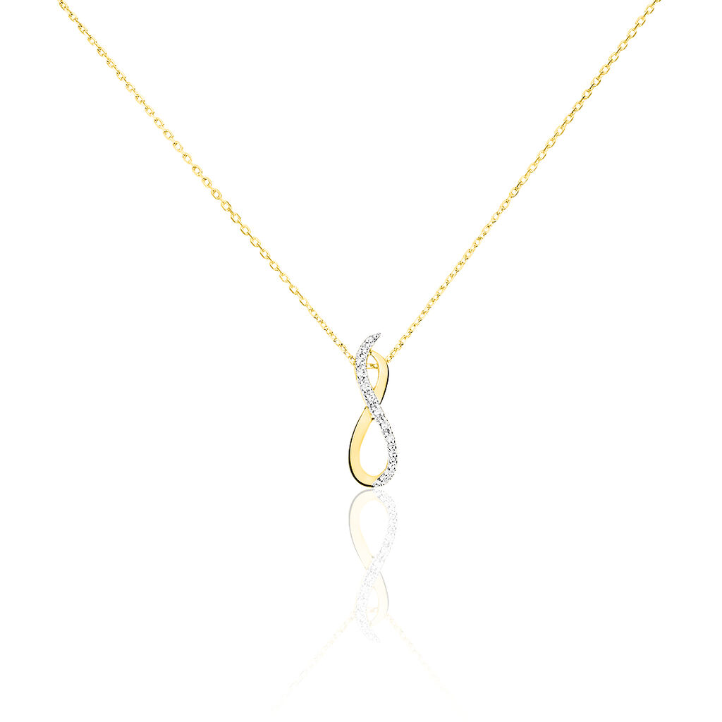 Collier Entrelace Or Jaune Diamant