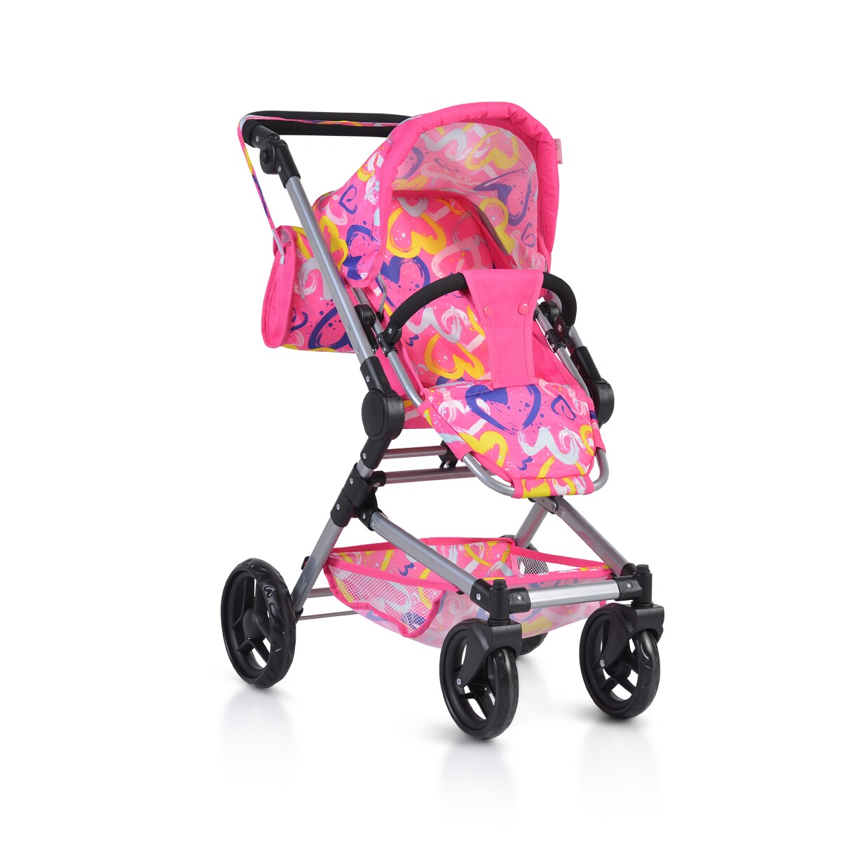 Moni Kombi-Puppenwagen Venera 3 in 1 Babywanne, Sportsitz, Babyschale, Tasche rosa