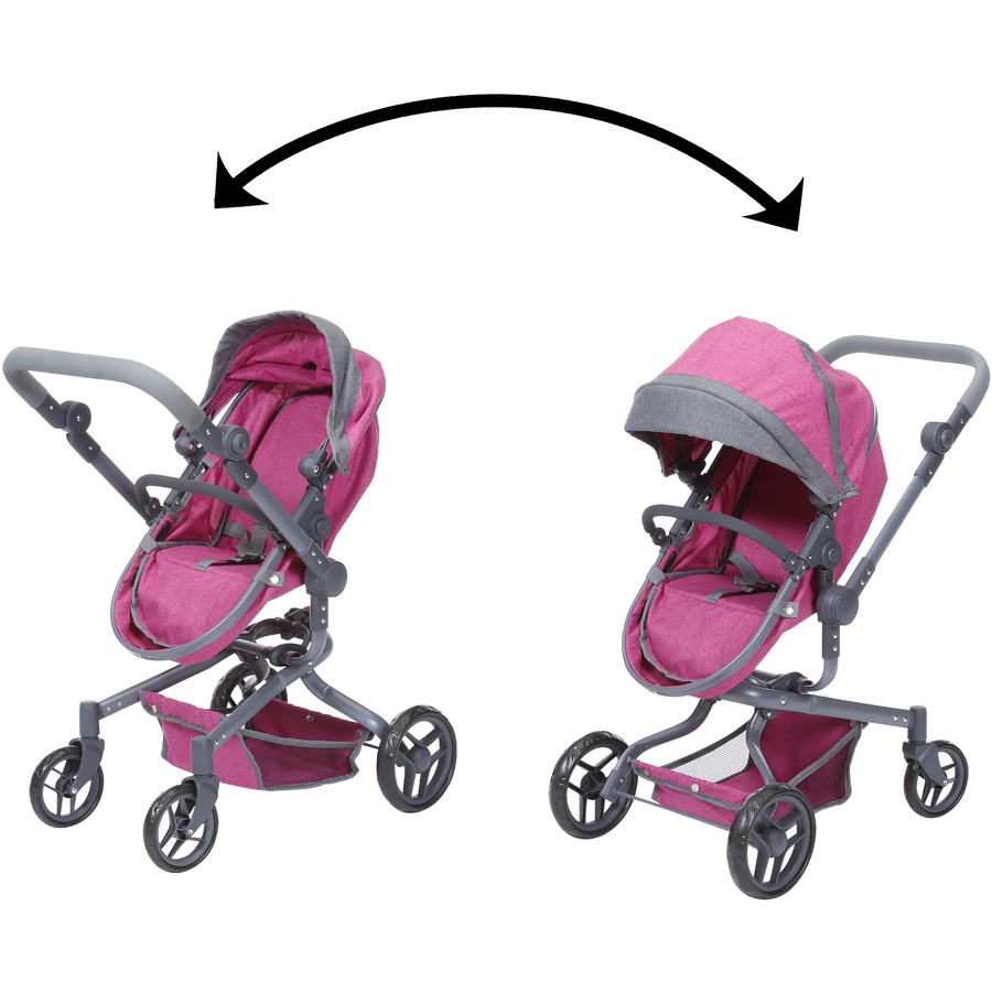 knorr toys® Puppenwagen Boonk - berry rosa
