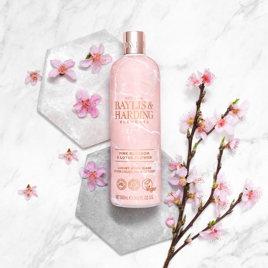 Baylis & Harding Elements Pink Blossom & Lotus Flower Body Wash 500ml