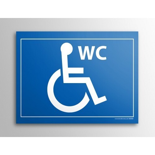 Plaque Gravée - WC pour PMR - 10x14cm