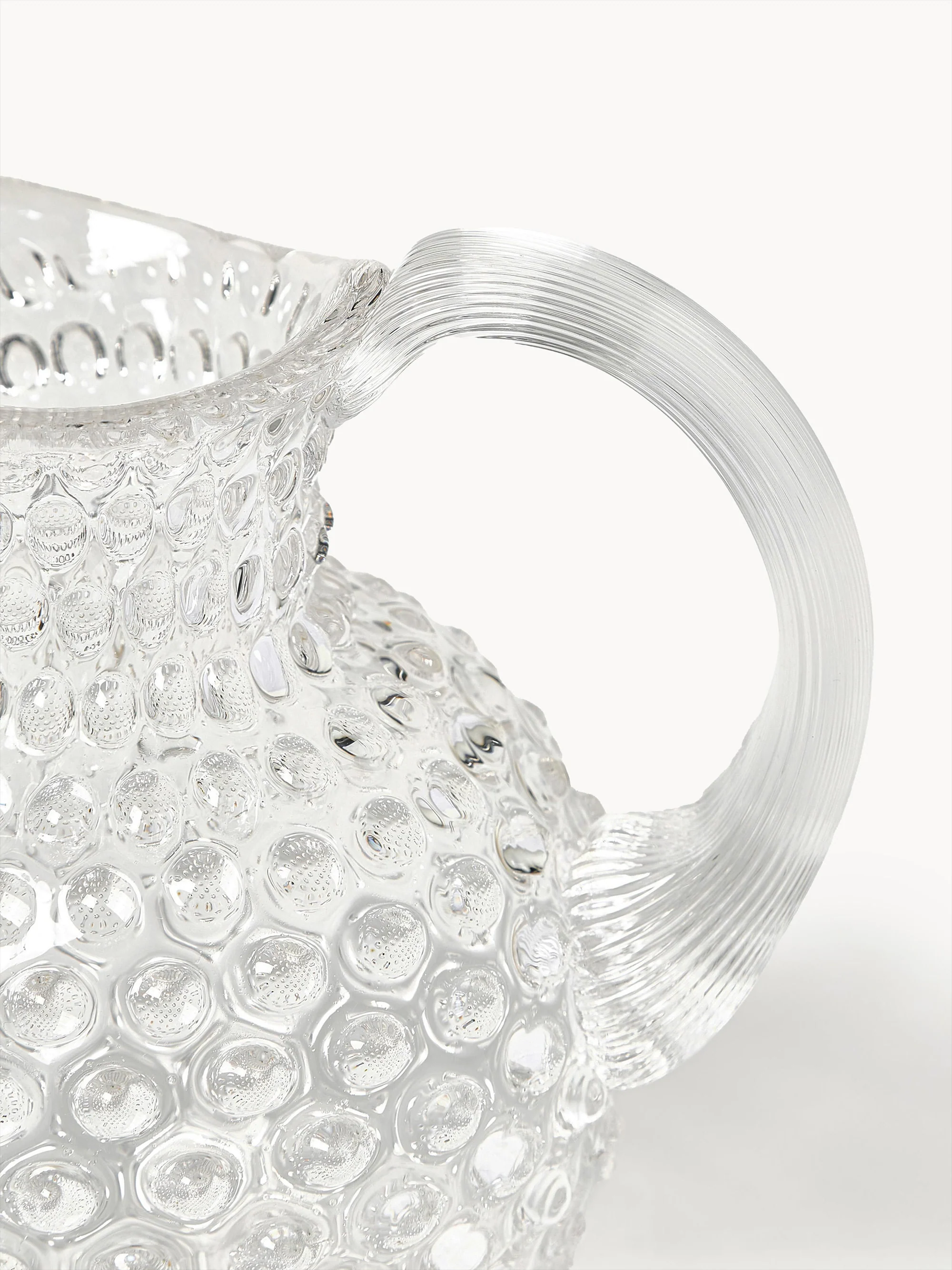 Mondgeblazen karaf Hobnail, 2 L